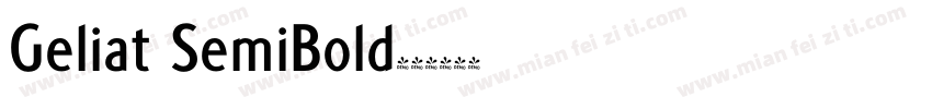 Geliat SemiBold字体转换